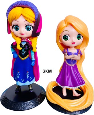 GKM Princess Rapunzel frozen combo Q Posket action figure for Office Desk,Table(Multicolor)