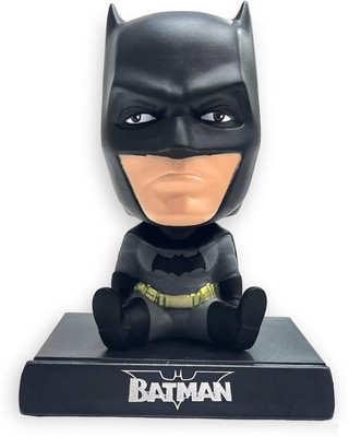 Augen SuperHero Batman3 Action Figure Bobblehead Mobile Holder Car & Table (Pack of 1)(Multicolor)