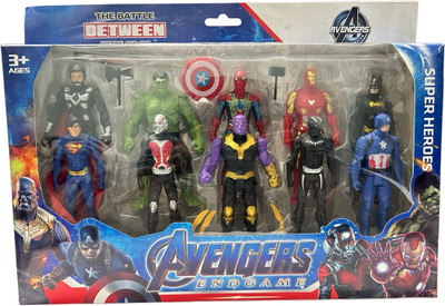 KAMMATESWARA Avenger Action figure toy set of 10 superheroes(Multicolor)