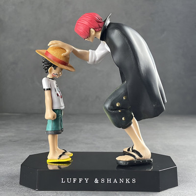 Classic Quirk Luffy & Shanks Premium Action Figure 18cm Collectible Anime One Piece Showpiece(Multicolor)