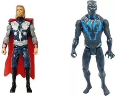 khilona waala Combo Of Avenger Heroes Thor & Black Panther Toy Best For Kids Room Decoration(Multicolor)