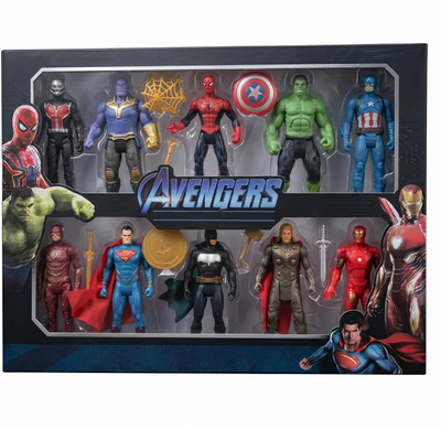 Ryan Toy's Ryan Toys Super Hero Figures Collection Pack of 10(Multicolor)