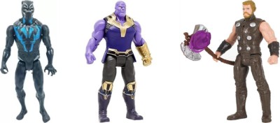 khilona waala Combo Pack Of Avenger Heroes Black Panther Thanos & Thor Toy For Birthday Gift(Multicolor)