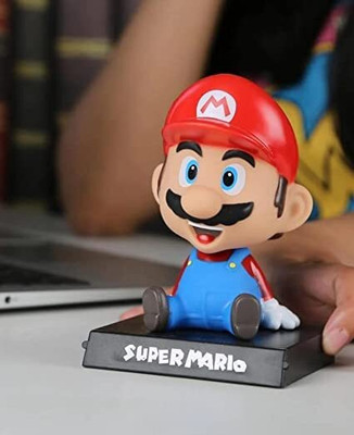 tinytotem Super Hero Mario Action Figure Limited Edition Bobblehead with Mobile Holder(Multicolor)