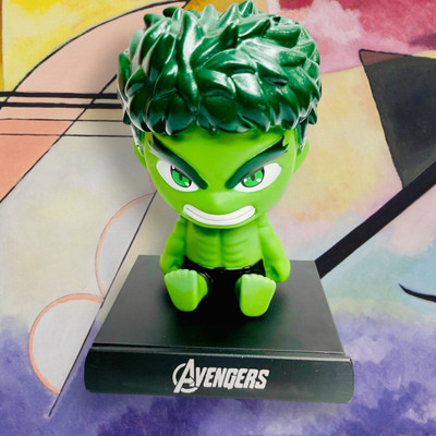 gtrp Super Hero Hulk Action Figure Limited Edition Bobblehead with Mobile Holder 06(Multicolor)