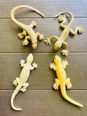 Tik C Cute rubber lizards gang toys for kids(Multicolor)