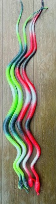 Tik C Rubber snake (pack of 4)(Multicolor)