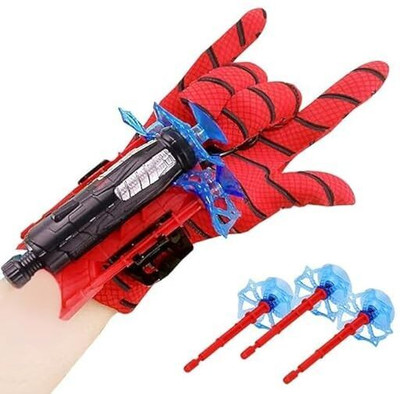 Planet of Toys Spider Web Shooters Toy for Kids SuperHero Wrist Web Launcher Set for Kids(Red)