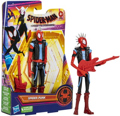 MARVEL Spider-Man: Across the Spider-Verse Spider-Punk Toy, 6-Inch-Scale Action Figure(Multicolor)
