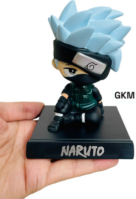 GKM Kakashi Hatake Naruto Bobble Head Action Figures with Mobile Holder(Multicolor)