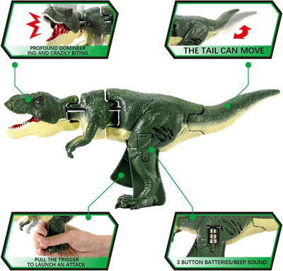 Akvanar Dinosaur Toys Sound & Light Press Dinosaur Chomper Toys(Multicolor)