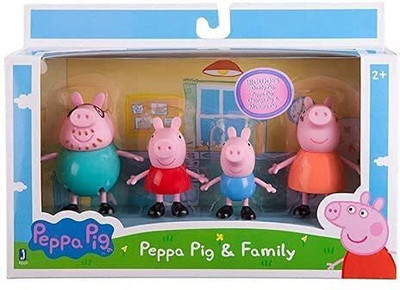 RG TRADERS Peppa Pig Family Set of 4 toy for kids(Multicolor)