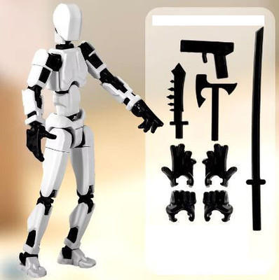 avana products (Assembly Completed) Dummy 13 Robot, Action Figure 3D Printed Toys(White)