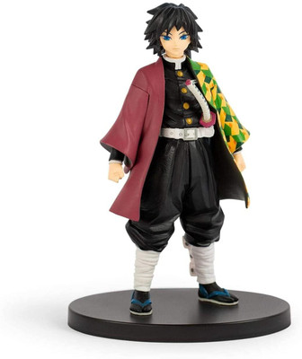 AweStuffs Giyu Tomioka Demon Slayer Action Figure for Car, Office Desk & Study Table(Multicolor)