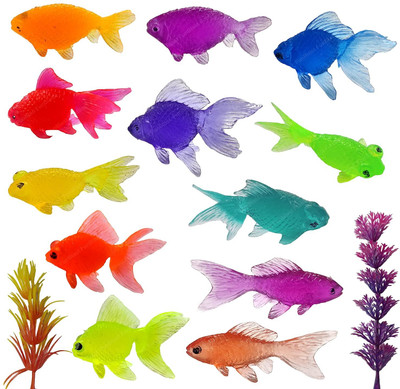 FunBlast Little Cute Fish Toys – Pack of 12 Pcs Aquatic Sea Animal Toy for Kids(Multicolor)