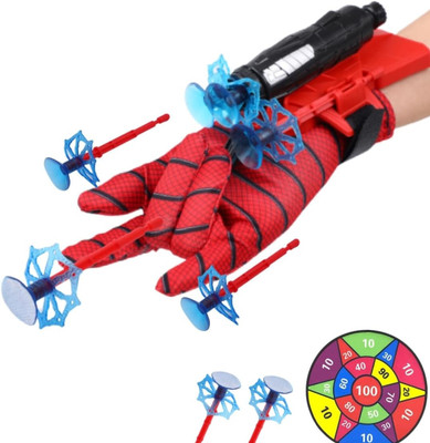 Pamidhar Web Shooters Toys Spider man Real Hand Gloves,Hero Launcher Wrist Toys Sets(Red)