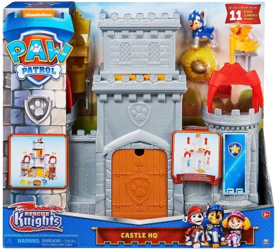 PAW PATROL Chase Rescue Knights Castle HQ Transforming 11 Pcs Playset(Multicolor)