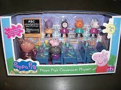 RIGHT SEARCH Peppa Pig Family Classroom Set with Pig Family Figures(Multicolor)