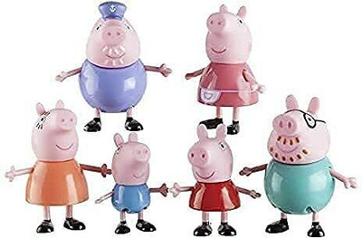 Pepstter Peppa Pig Family Set of 6 Best Gift for Kids - Peppa Pig, George(Multicolor)