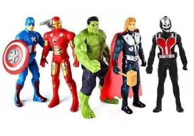 Just Akura Avengers Action Figure 5 Toy Pack In Packet_AV50(Multicolor)