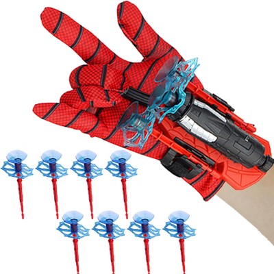 SALPITOYS Spider Glove Man Web Shooting Toys, Hero Movie Launcher Wrist Toy Set for Kids(Red)