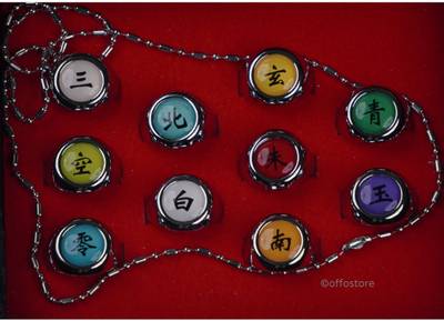 OFFO Naruto Akatsuki Ring Set for home decor office desk & study table