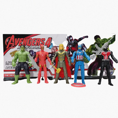 JAITOYS Light Avengers Action Figure Toy Set of 5 Super Hero(Multicolor)