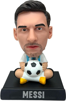 agnesh Super Hero Messi B Action Figure Limited Edition Bobblehead with Mobile Holder(Black)