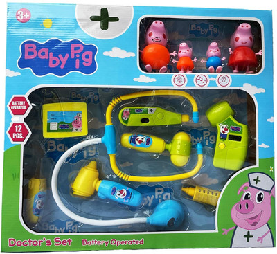 RIGHT SEARCH Peppa Pig Family Doctor Pretend Play Set Armor Sets(Multicolor)