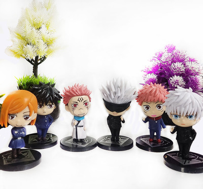 Thrifx Jujutsu Kaisen Action Figures Set of 6 Toys Size 8-9Cm Gojo Axction Figures(Multicolor)