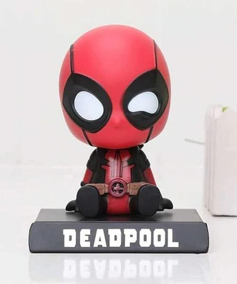 GKM Deadpool Bobble Head for Car Dashboard with Mobile Holder Action Figure(Multicolor)
