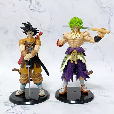 toypapa Dragon Ball Z Broly & Goku Anime Action Figures Combo with stand 20cm(Multicolor)