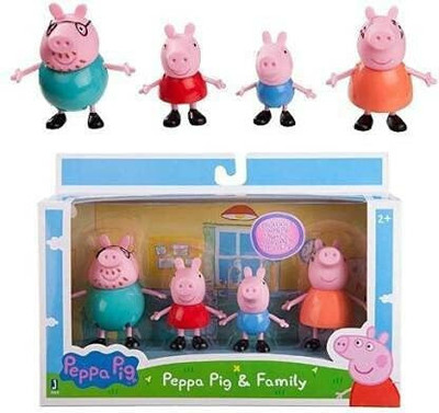 SNM97 Peppa Pig Family in peppa pig set 0f 4 in toys for kids P_102(Multicolor)