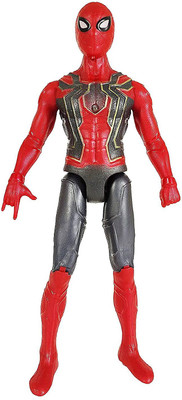 K A Enterprises Spider Man Action Figure Toy | Inbuild Light | Big in Size (Spider Man 9 Inch)(Red)