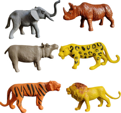 Krishna toys Small Animal Toys Set for Kids -Educational Learning Toys (pack of 6)(Multicolor)