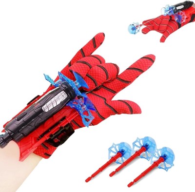 KCR Spider Man Glove Web Shooting Toys, Hero Movie Launcher Wrist Toy Set for Kids(Multicolor)