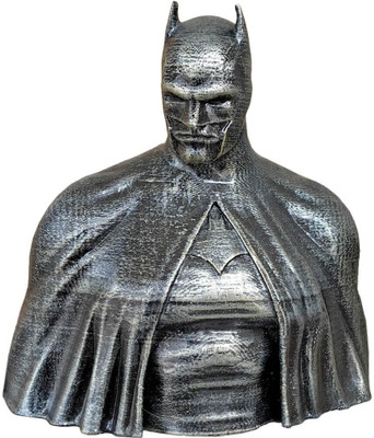 Uneeke Shape Batman bust : Antique design bust | showpiece toy | action super hero figure (Silver)(Silver)