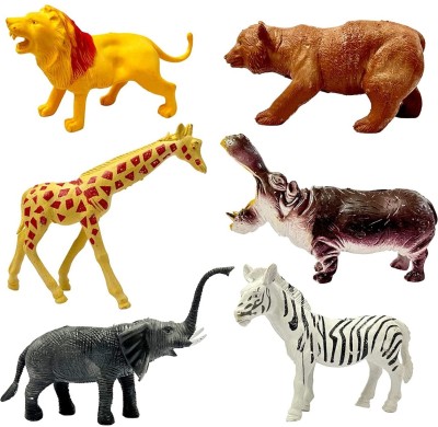 mnr Wild Animals Figures Toys,Realistic Wild Zoo Animals Figurines Playset for Kids(Multicolor)