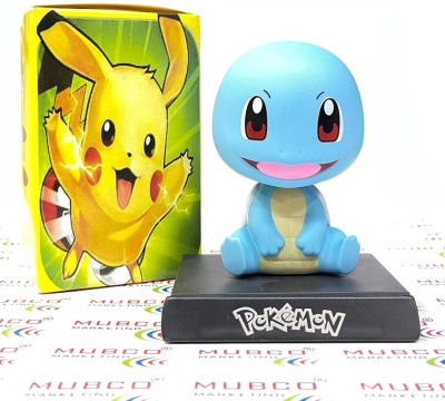 Mubco Pokemon Squirtle Bobble Head Shaking Figure Car Dashboard Phone Holder Toys Gift(Blue)