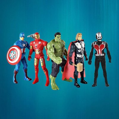 Toyporium Avengers Toys|Set of 5 Twist And Move Super Hero Action Figure For Kids|A18(Multicolor)