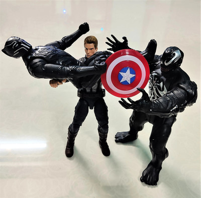 Thrifx Marvel Premium Edition 'Venom meets Black Panther and Captain' Special Combo of3(Multicolor)