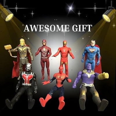 SWASHAA Avengers Superhero Action Figure Toy Set of 10(Multicolor)
