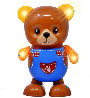 hda group Dancing Bear Toy Robot with Lighting Swinging Arms(Multicolor)