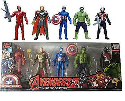 Revcoz Avenger Toy Super Hero Avenger Kids Toy Set of 5 Super Hero Action Figure(Multicolor)