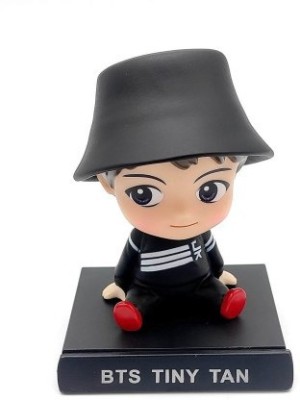 Quirkmall BTS Bangtan Boys Jungkook Phone Holder Car Decoration Bobblehead(Black)