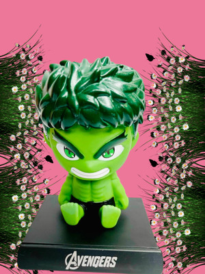 gtrp Super Hero Hulk Action Figure Limited Edition Bobblehead with Mobile Holder 10(Multicolor)