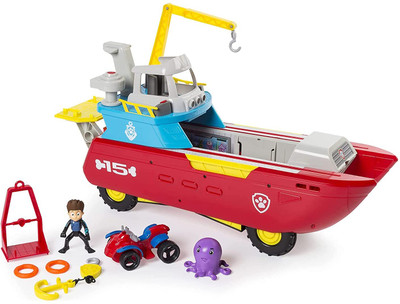 PAW PATROL Sea Patroller Transforming Vehicle With Lights And Sounds(Multicolor)