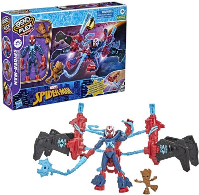 MARVEL Spider-Man Bend and Flex Missions Spider-Man Space Mission Toys for Kids(Multicolor)