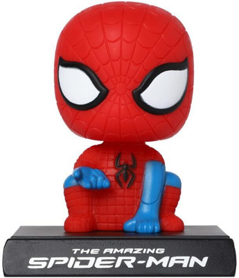 agnesh Super Hero Spider Man Figure Limited Edition Bobblehead with Mobile Holder(Red)