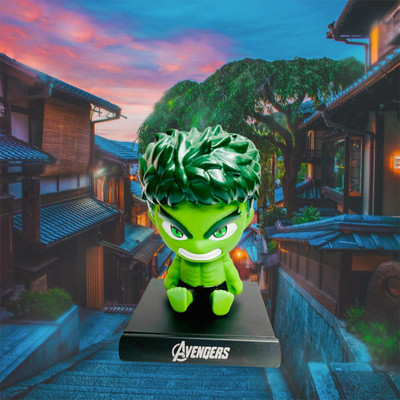 gtrp Super Hero Hulk Action Figure Limited Edition Bobblehead with Mobile Holder 25(Multicolor)